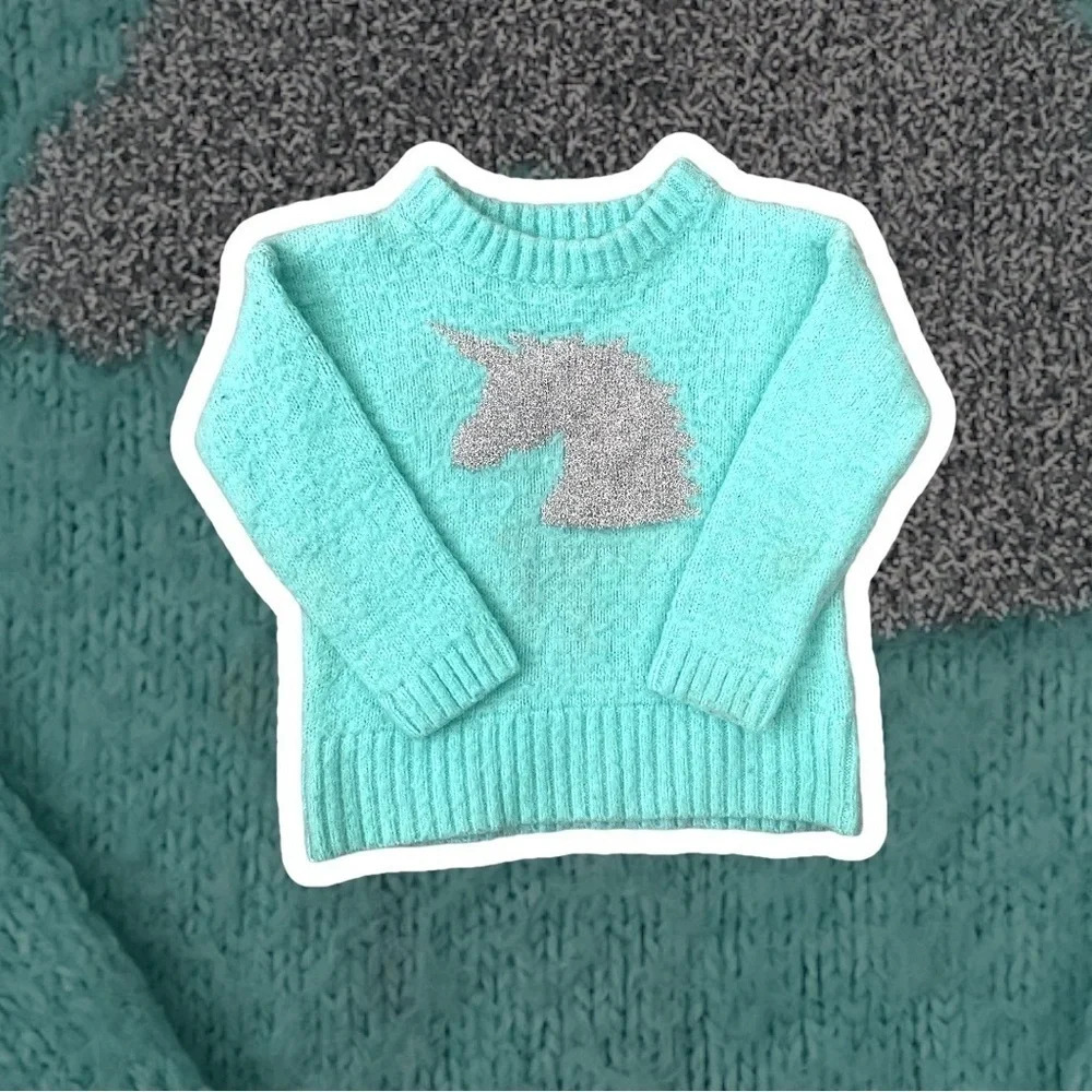 Girl unicorn Sweater 2T , 59% Nylon 37% Acrylic 4% other fibers